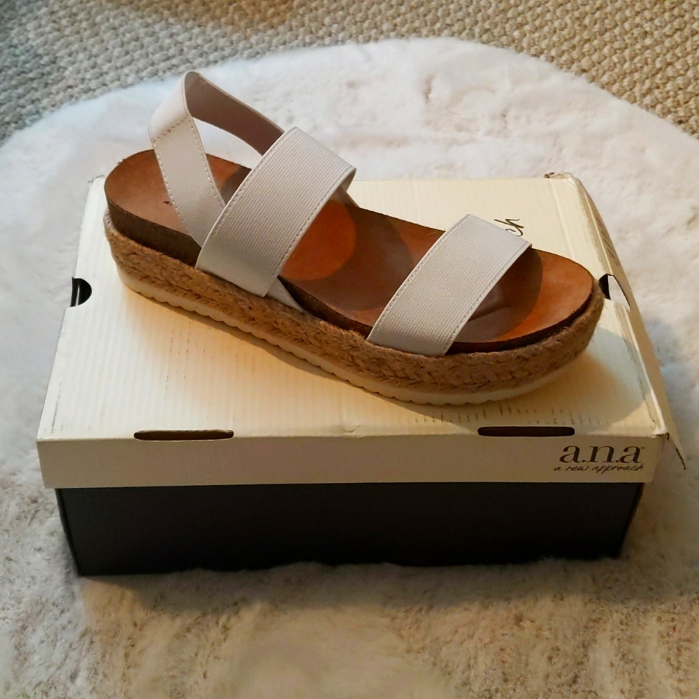White footbed sandals